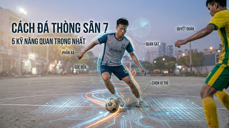 Đá thòng là gì? Cách đá hậu vệ thòng sân 7 đầy đủ nhất